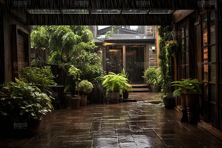 暴雨安静高清摄影图