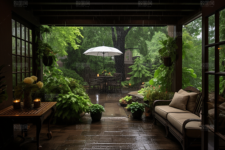 暴雨大雨雨夜摄影图
