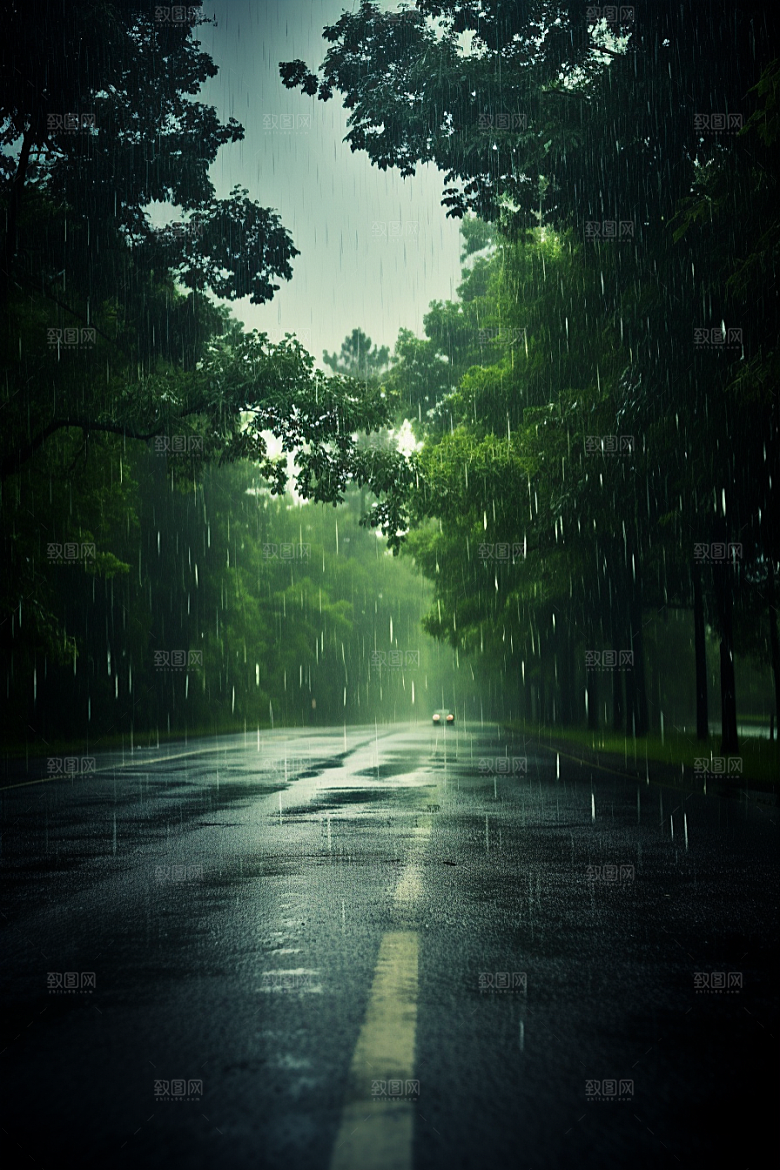 暴雨室外雨天摄影图