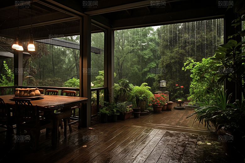 暴雨下雨大雨摄影图