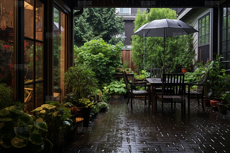 暴雨高清雨夜摄影图