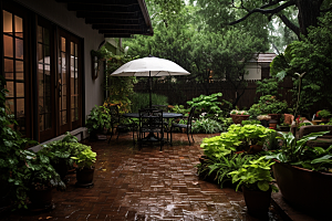 暴雨室外雨天摄影图