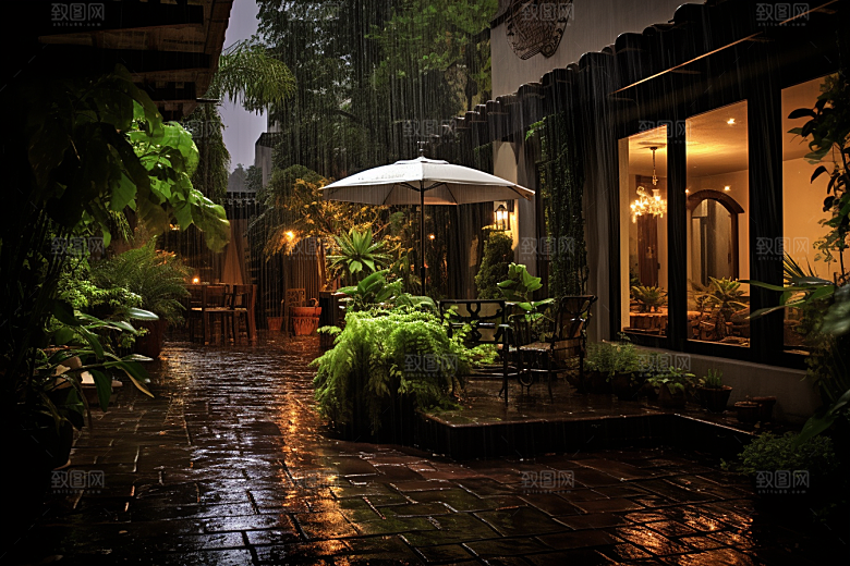 暴雨大雨高清摄影图