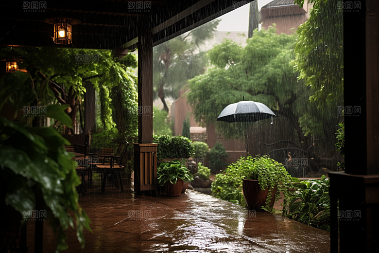 暴雨大雨安静摄影图