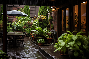 暴雨安静大雨摄影图