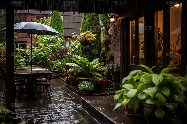 暴雨安静大雨摄影图