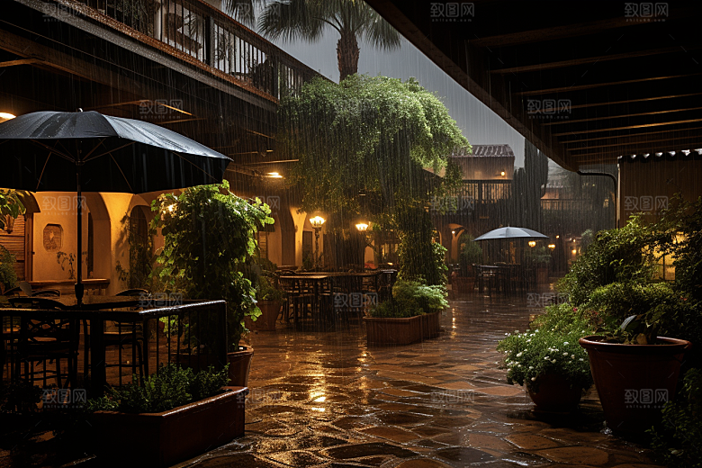 暴雨环境安静摄影图