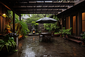 暴雨下雨雨夜摄影图