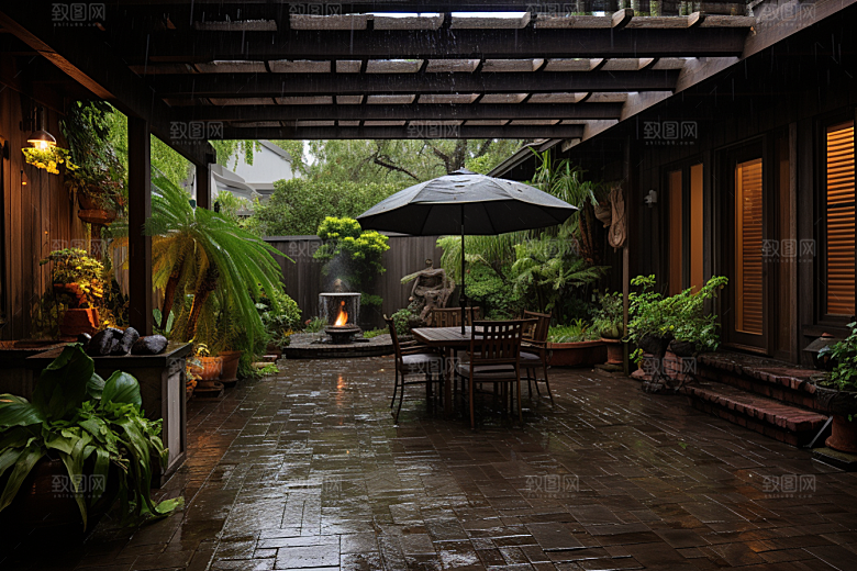 暴雨下雨雨夜摄影图