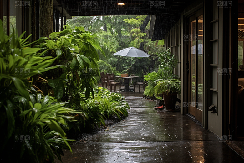 暴雨自然环境摄影图