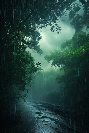 暴雨安静自然摄影图