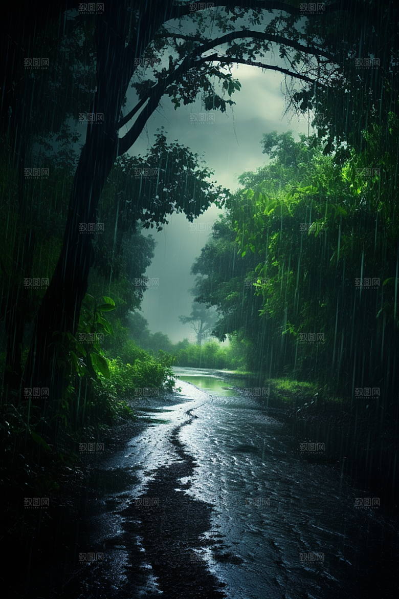 暴雨高清环境摄影图