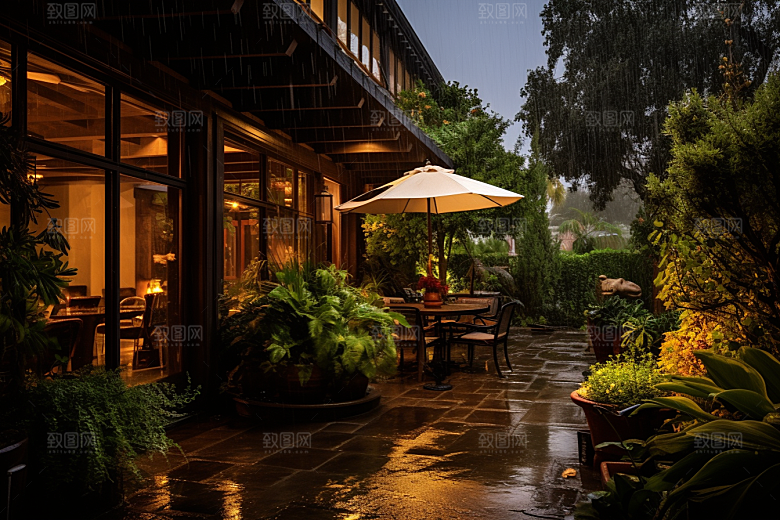 暴雨大雨自然摄影图