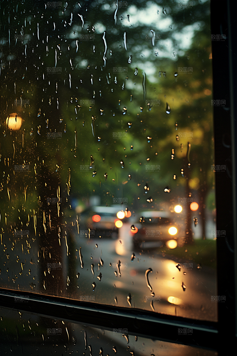 暴雨户外室外摄影图