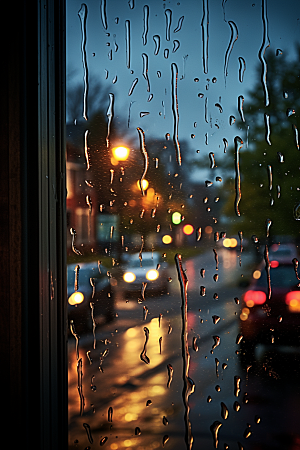 暴雨大雨雨夜摄影图