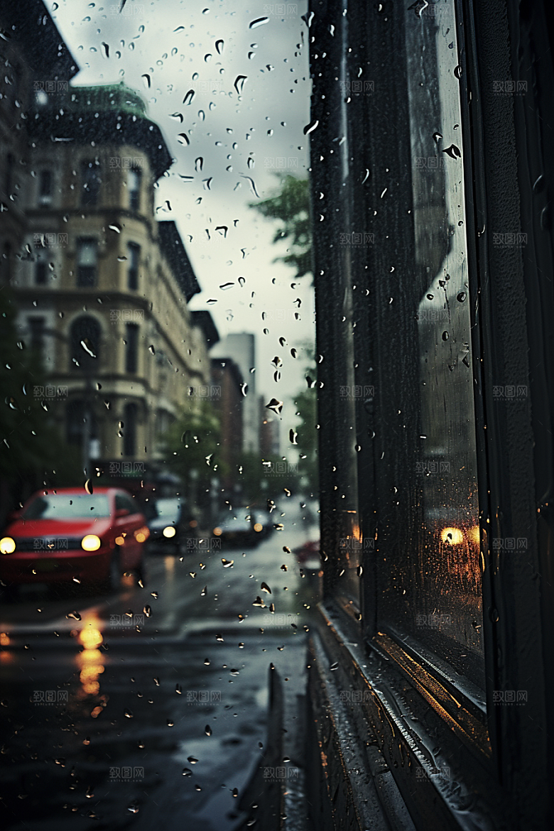 暴雨雨夜户外摄影图