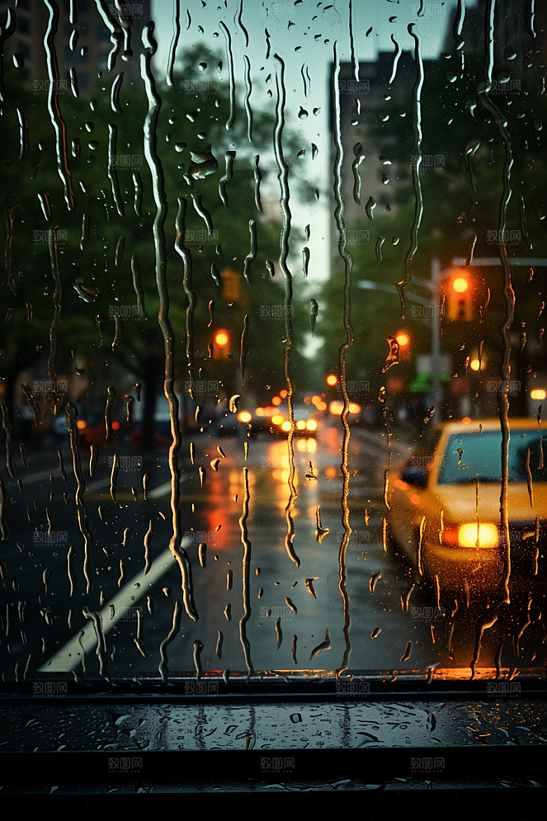 暴雨雨天环境摄影图