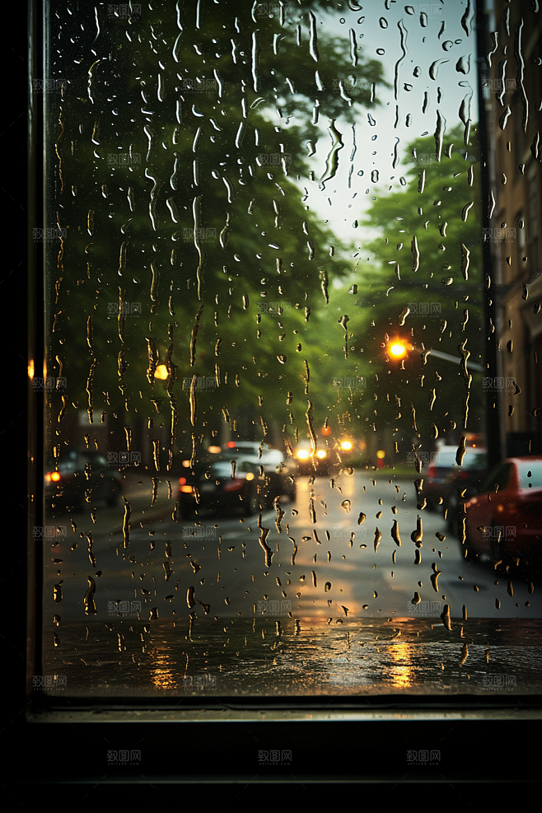 暴雨环境雨天摄影图
