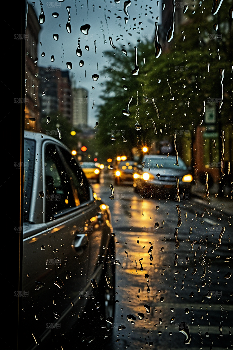 暴雨户外雨夜摄影图