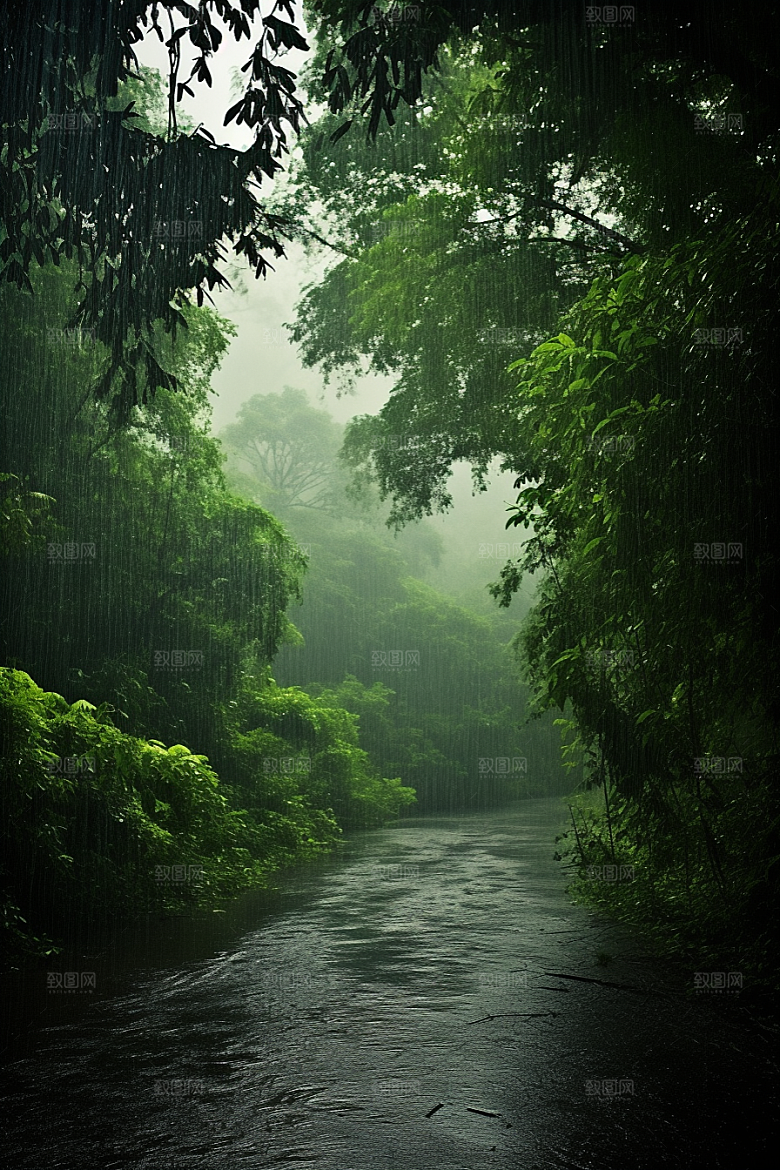 暴雨自然室外摄影图