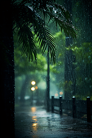 暴雨雨天雨夜摄影图