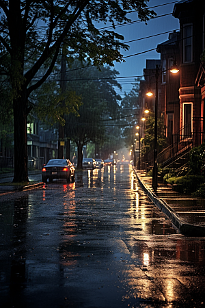 暴雨高清安静摄影图