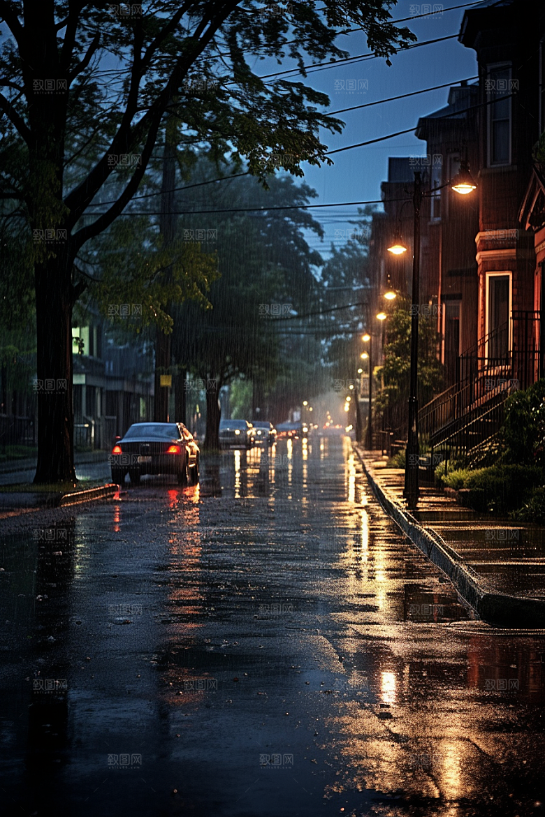 暴雨高清安静摄影图