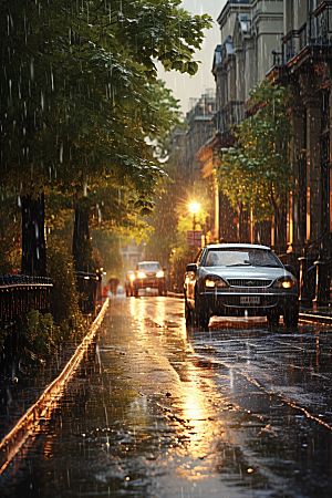 暴雨环境自然摄影图