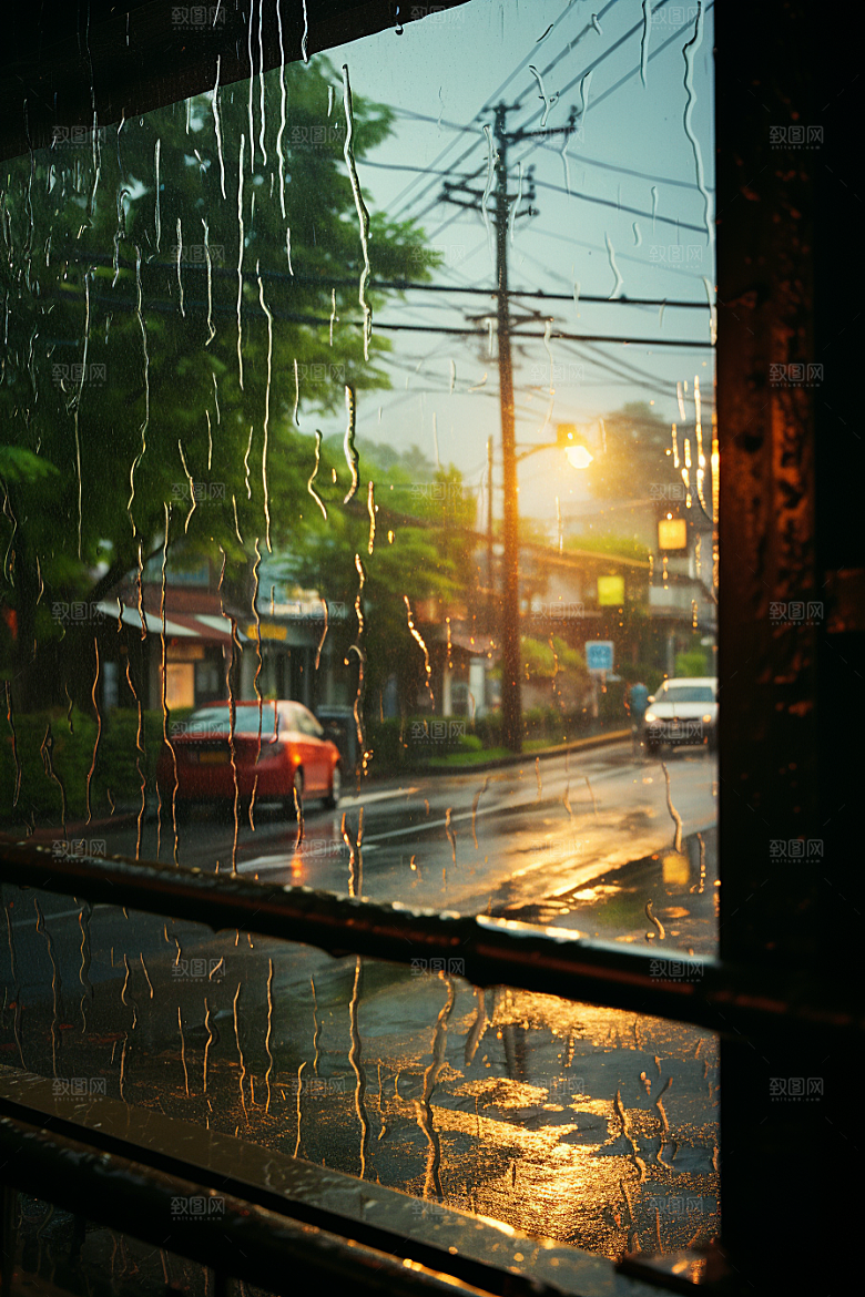 暴雨大雨高清摄影图