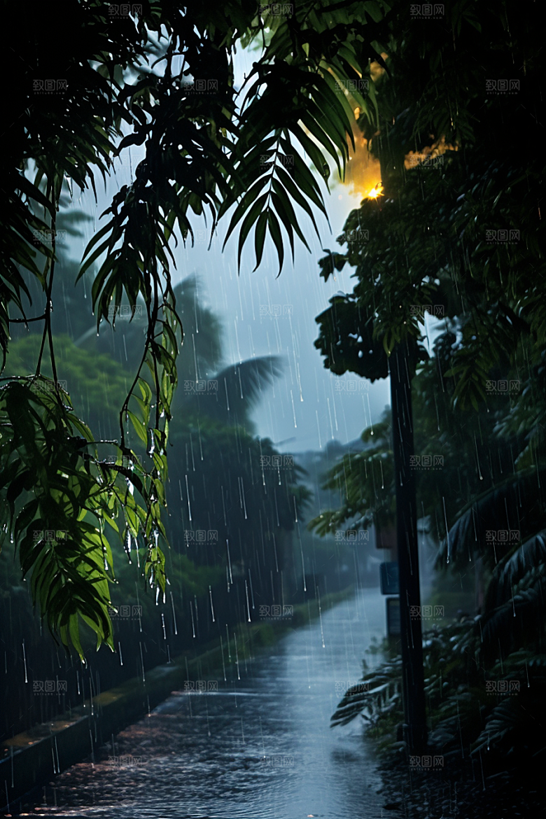 暴雨环境安静摄影图