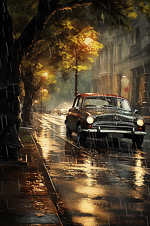 暴雨下雨大雨摄影图