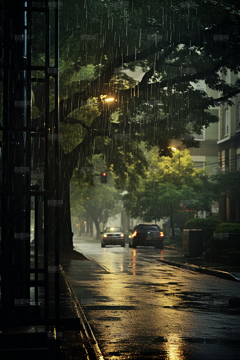 暴雨环境安静摄影图