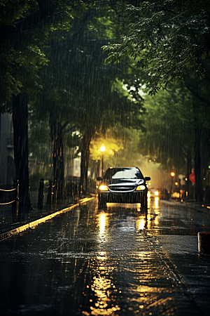 暴雨自然安静摄影图