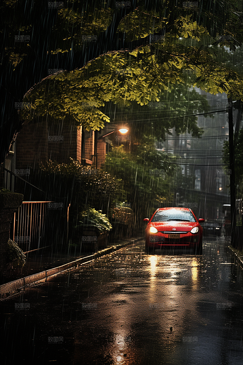 暴雨环境高清摄影图
