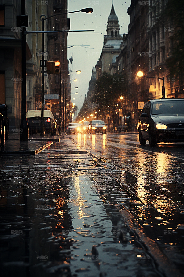 暴雨环境自然摄影图