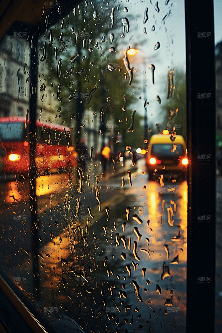 暴雨大雨下雨摄影图