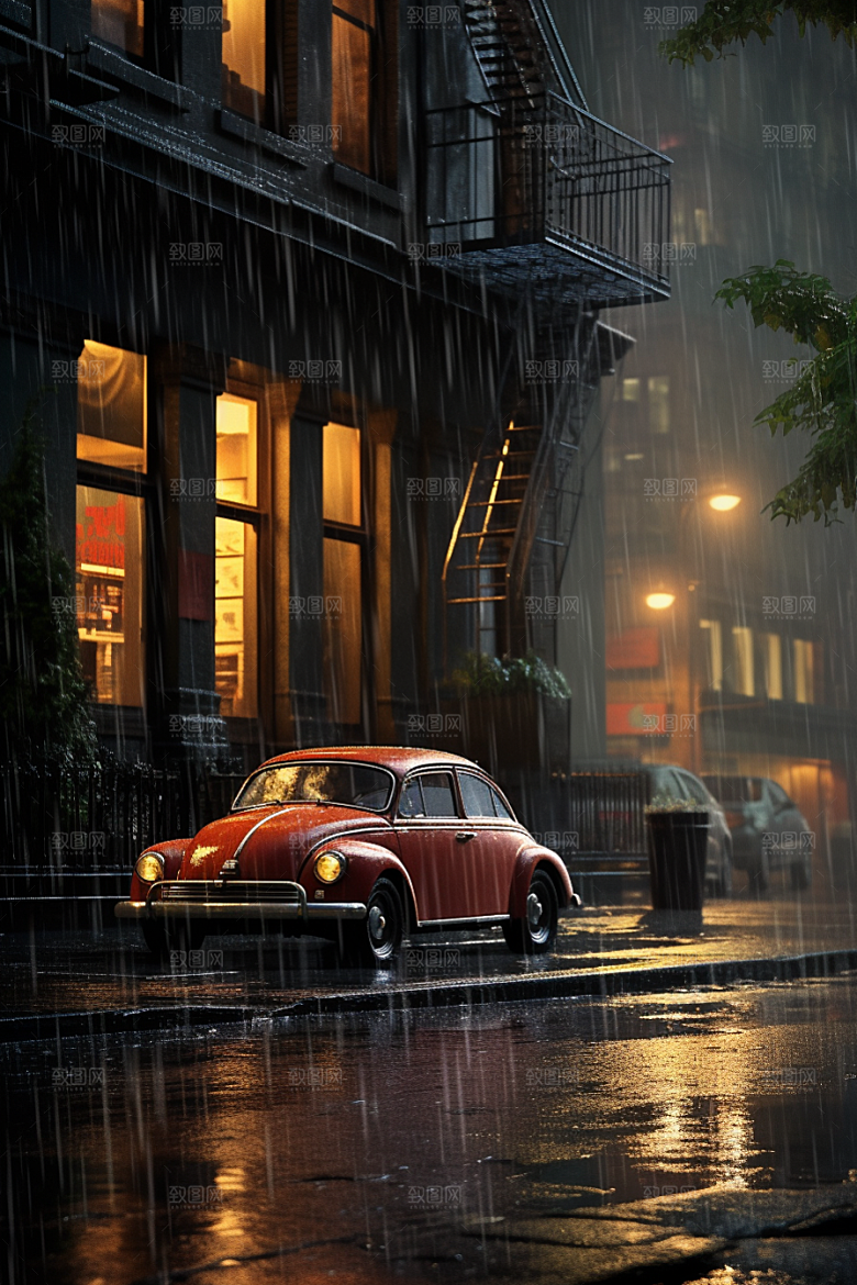 暴雨户外自然摄影图