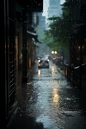 暴雨自然室外摄影图