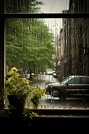 暴雨雨夜高清摄影图