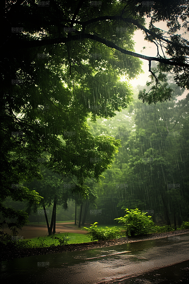暴雨自然室外摄影图