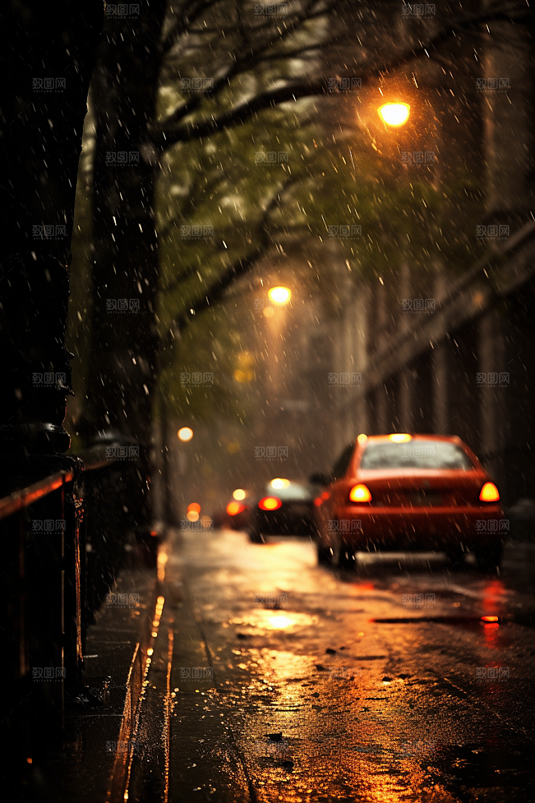 暴雨下雨大雨摄影图