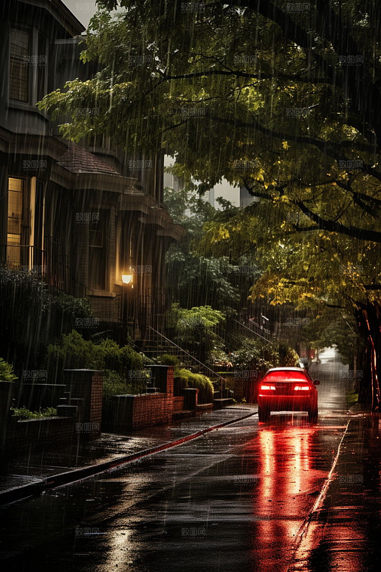 暴雨安静环境摄影图