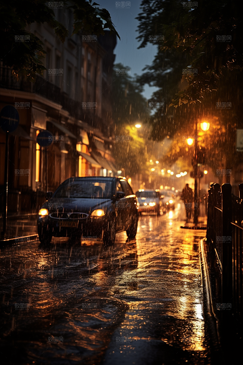 暴雨自然安静摄影图