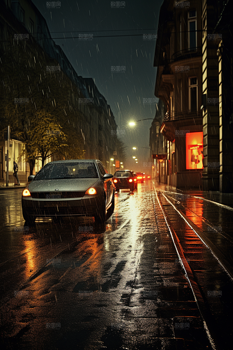 暴雨环境户外摄影图