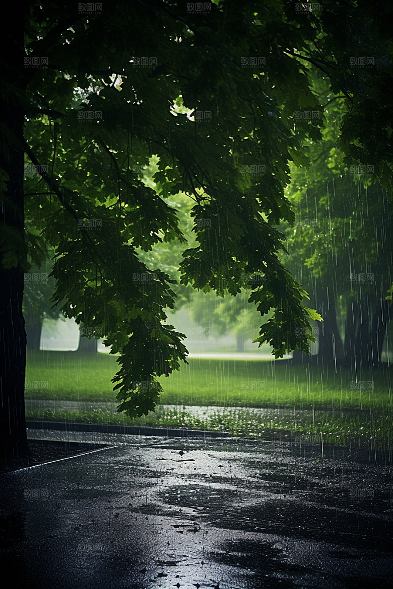 暴雨大雨高清摄影图