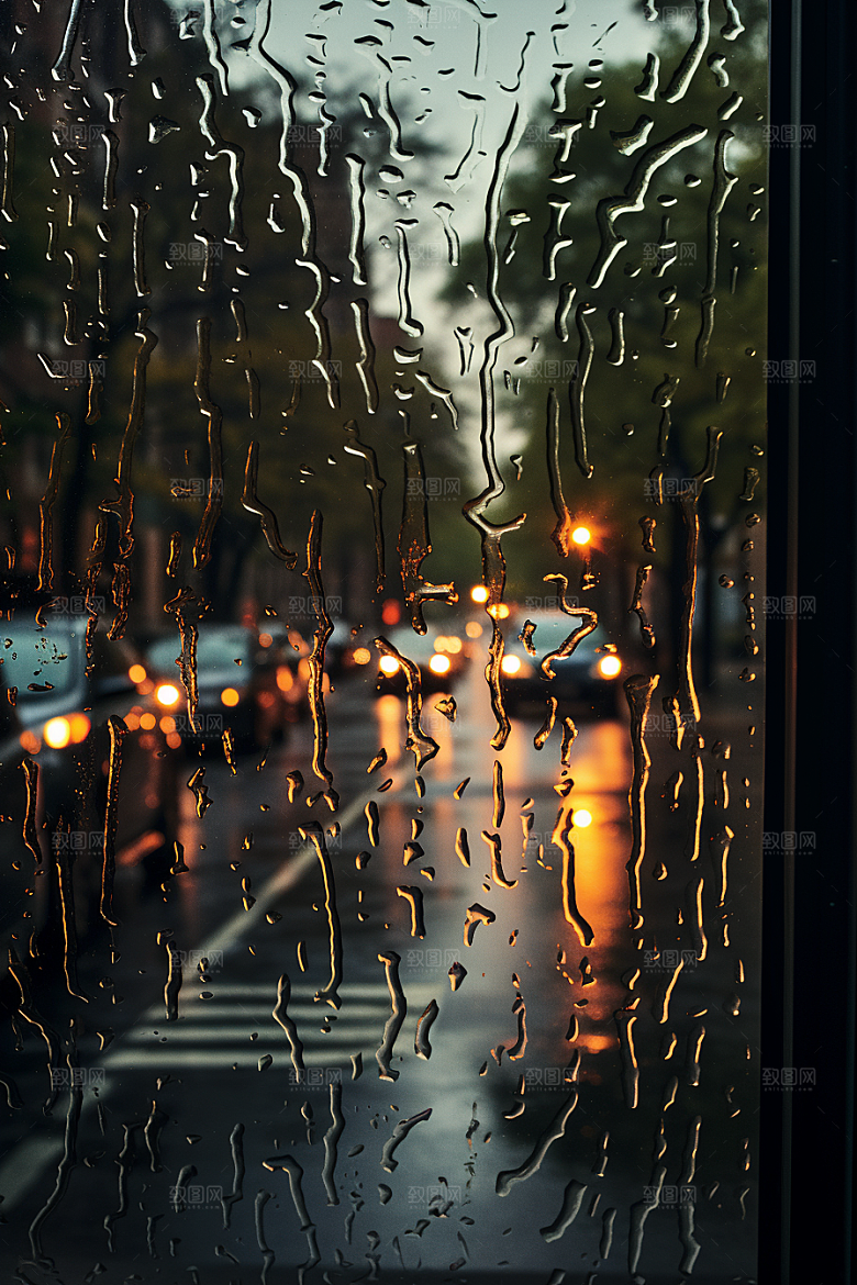 暴雨雨天下雨摄影图