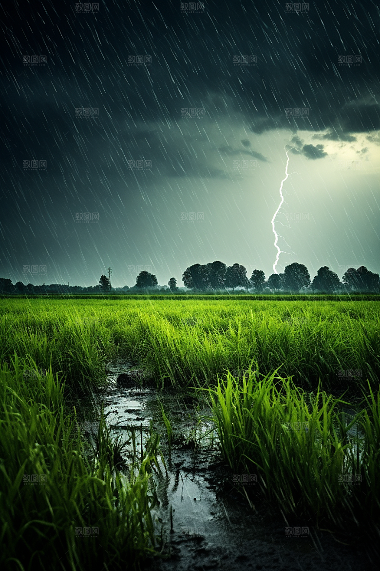 暴雨大雨高清摄影图