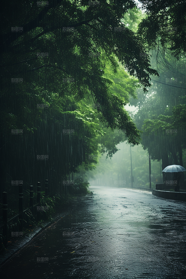 暴雨雨天大雨摄影图
