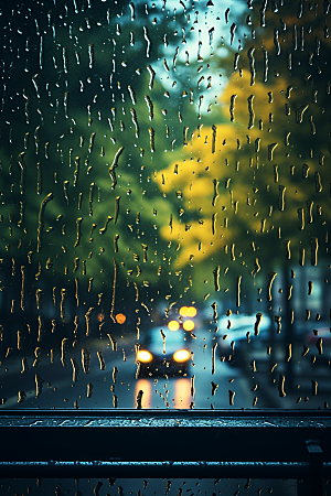 暴雨户外室外摄影图