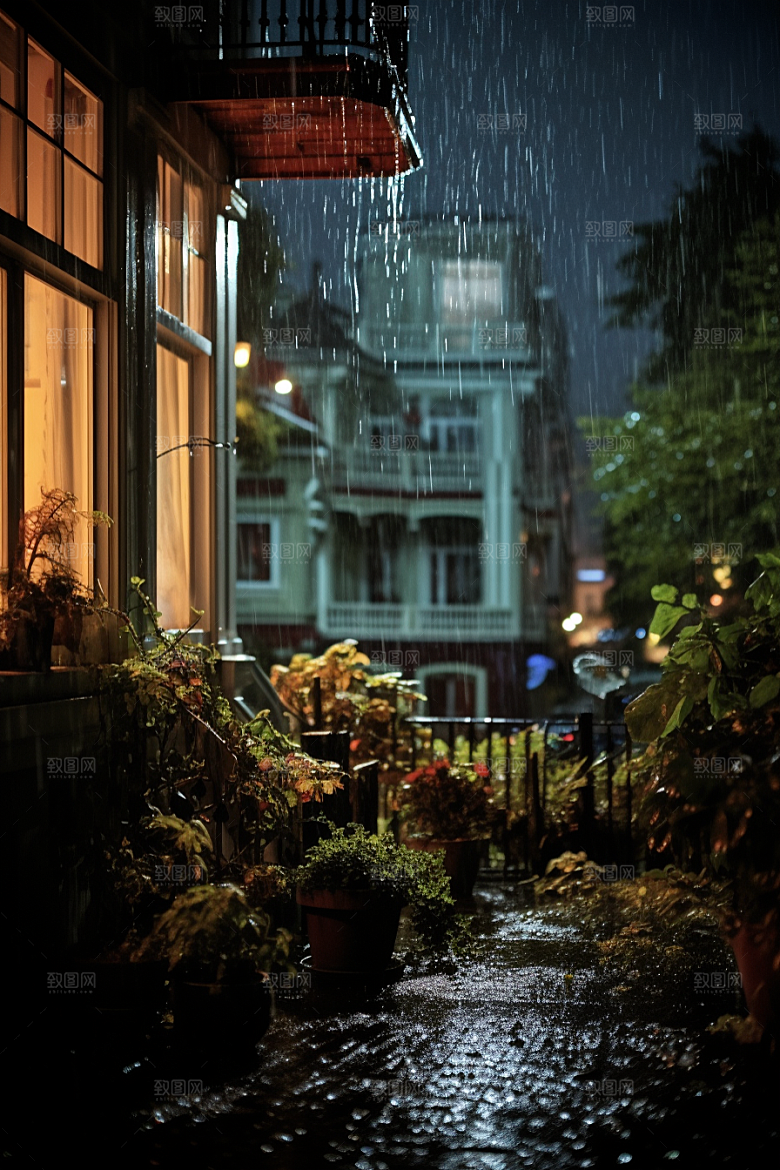 暴雨高清安静摄影图